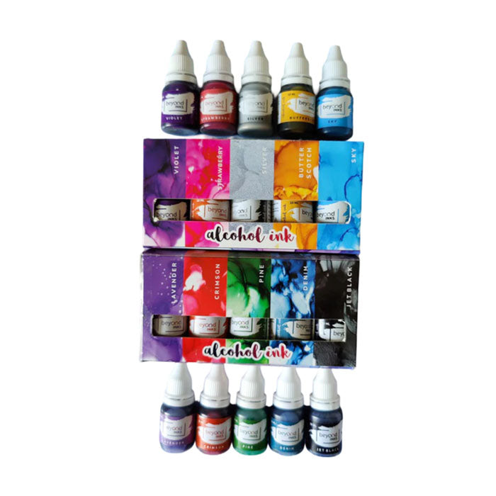 Beyond Inks Mini Alcohol Ink Pack of 10 Colors.