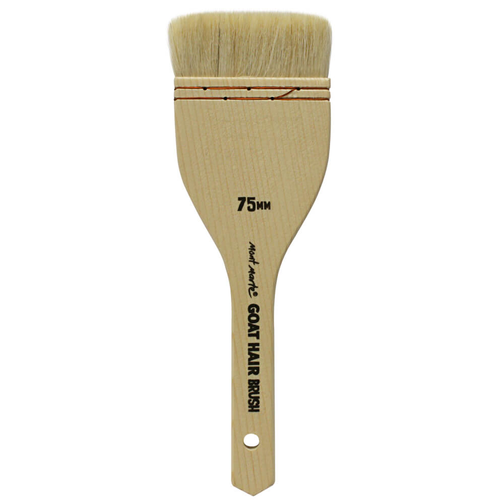 Mont Marte Goat Hair Brush 75mm Pine Handle Wash Brush
