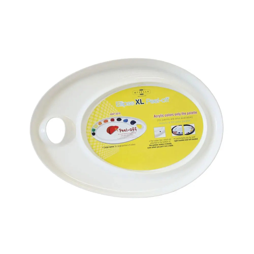 Mijello Acrylic Peel - Off Colour Palette - Ellipse XL Paint Palette Mijello