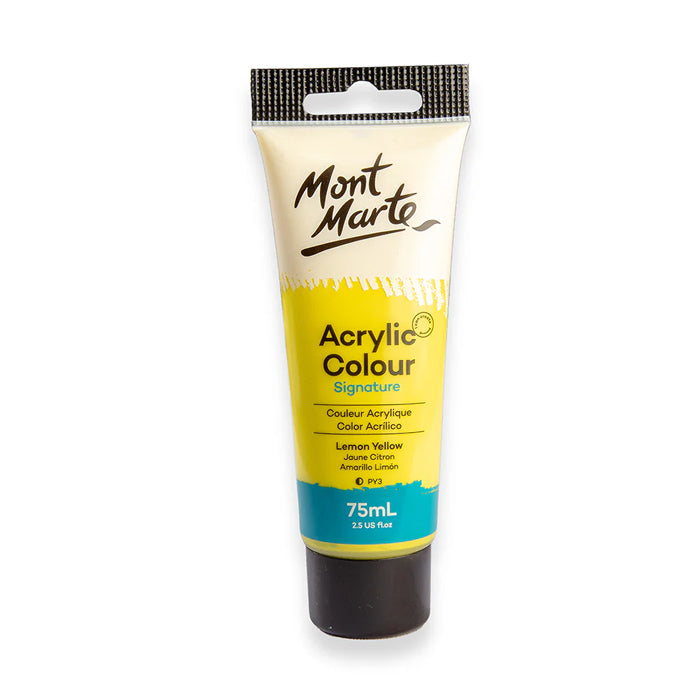Lemon Yellow Monte Marte Acrylic Paint Tube.
