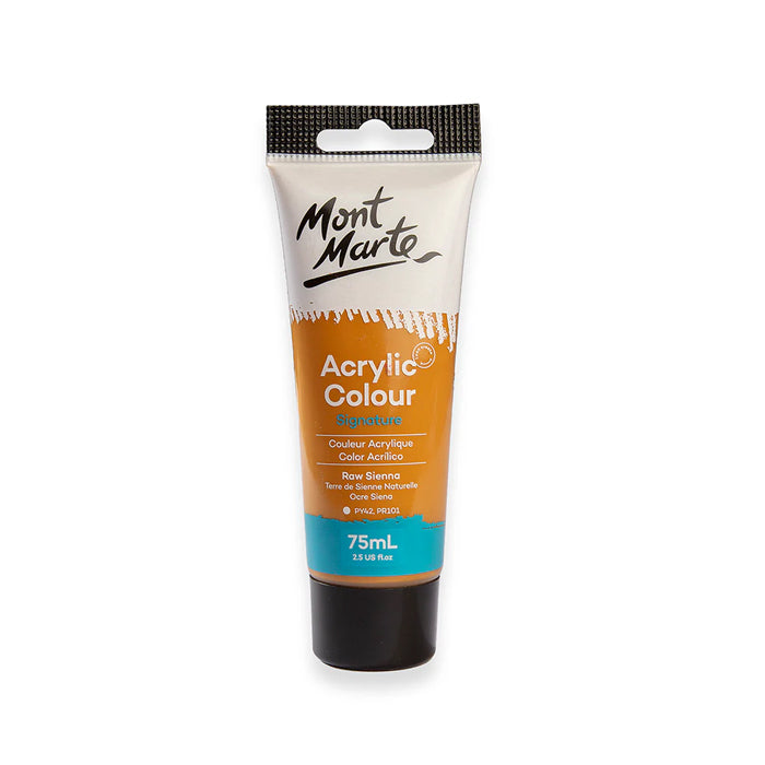 Raw Sienna Monte Marte Acrylic Paint Tube.