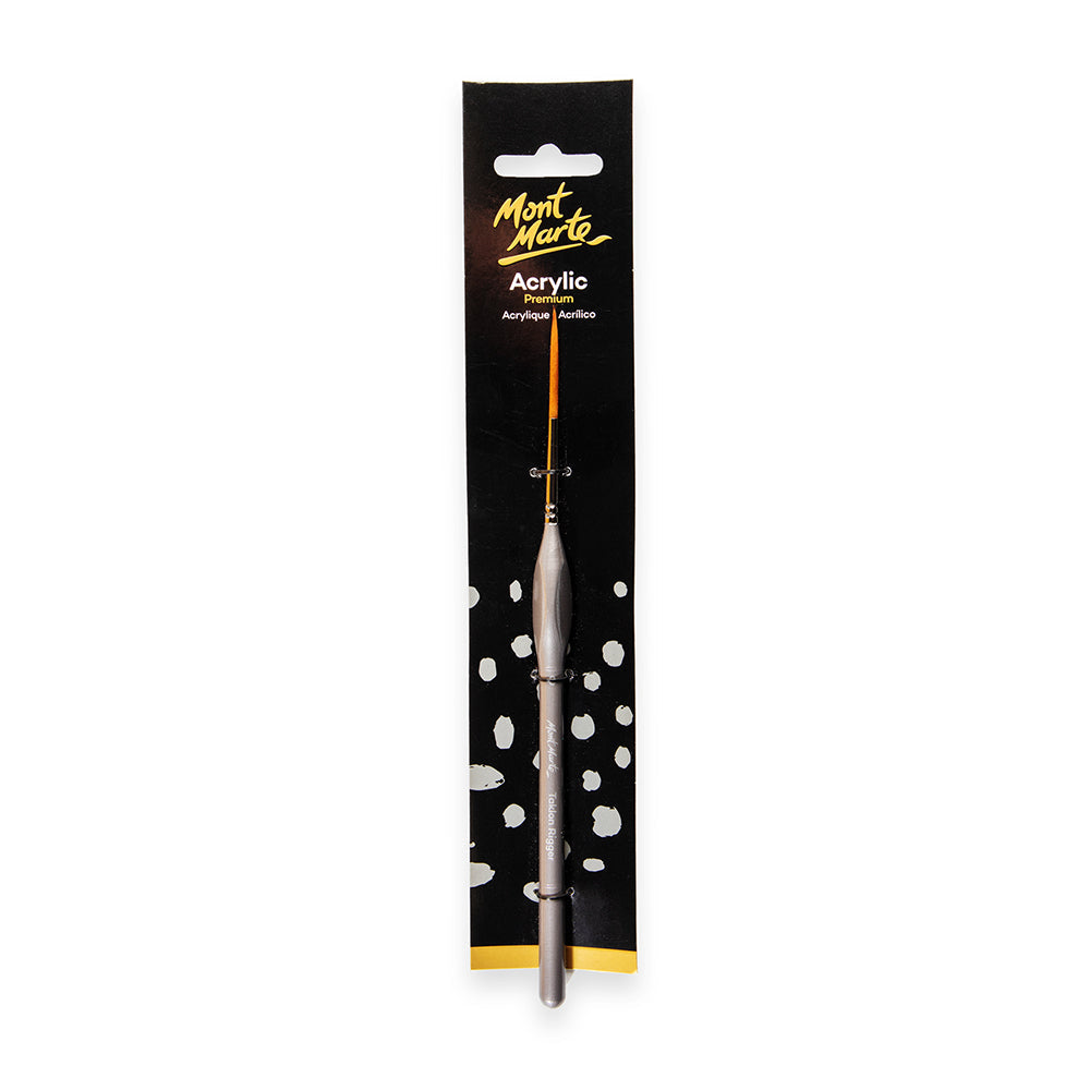 Mont Marte Premium Taklon Rigger Brush Size 3 Acrylic Brush