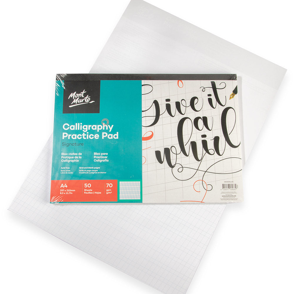 Mont Marte Calligraphy Practice Pad A4 50 Sheets