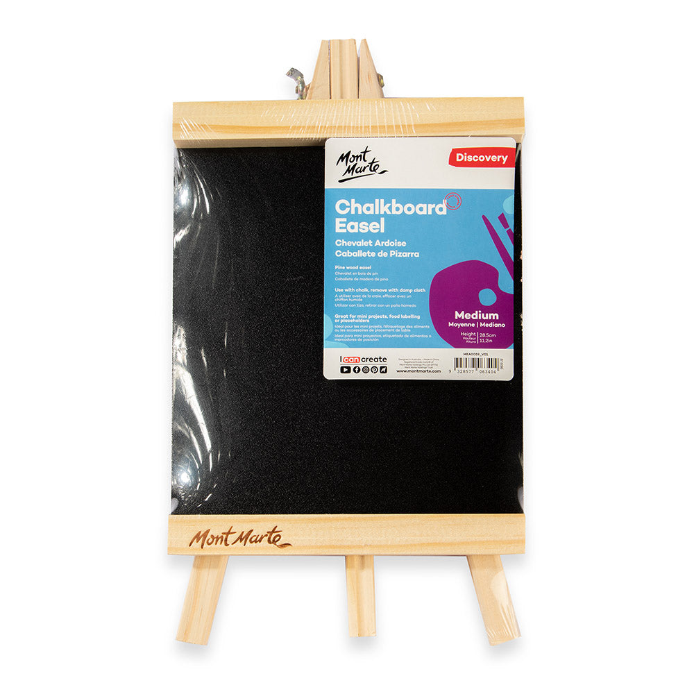 Mont Marte Chalkboard Easel Discovery Medium 28.5cm Pine
