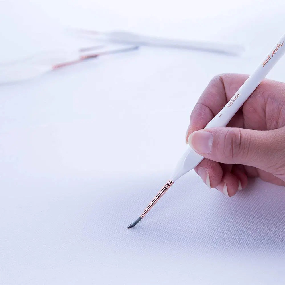 Mont Marte Detail & Liner Taklon Brush Set (Set of 5, White) Mont Marte