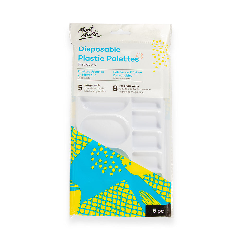 Mont Marte Disposable Plastic Palettes Discovery 5pc Set