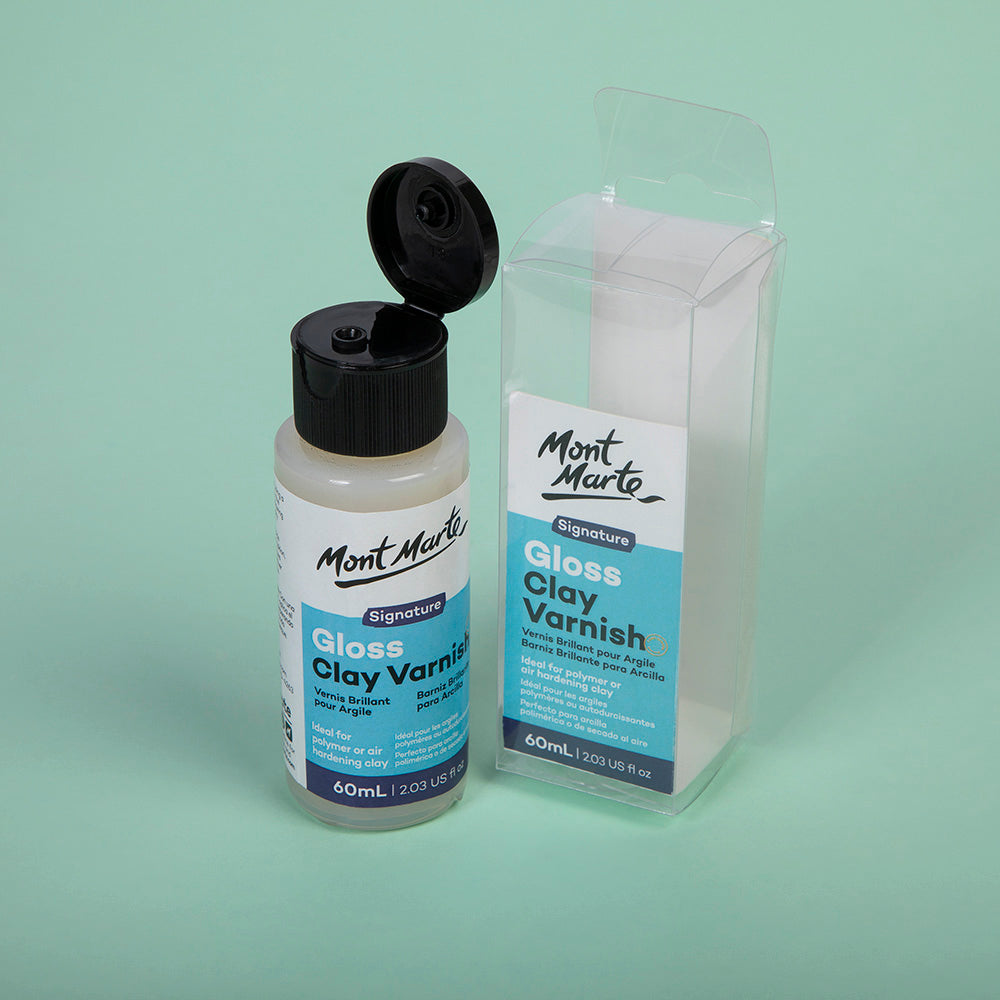 Mont Marte Gloss Clay Varnish Signature 60ml Waterproof Finish
