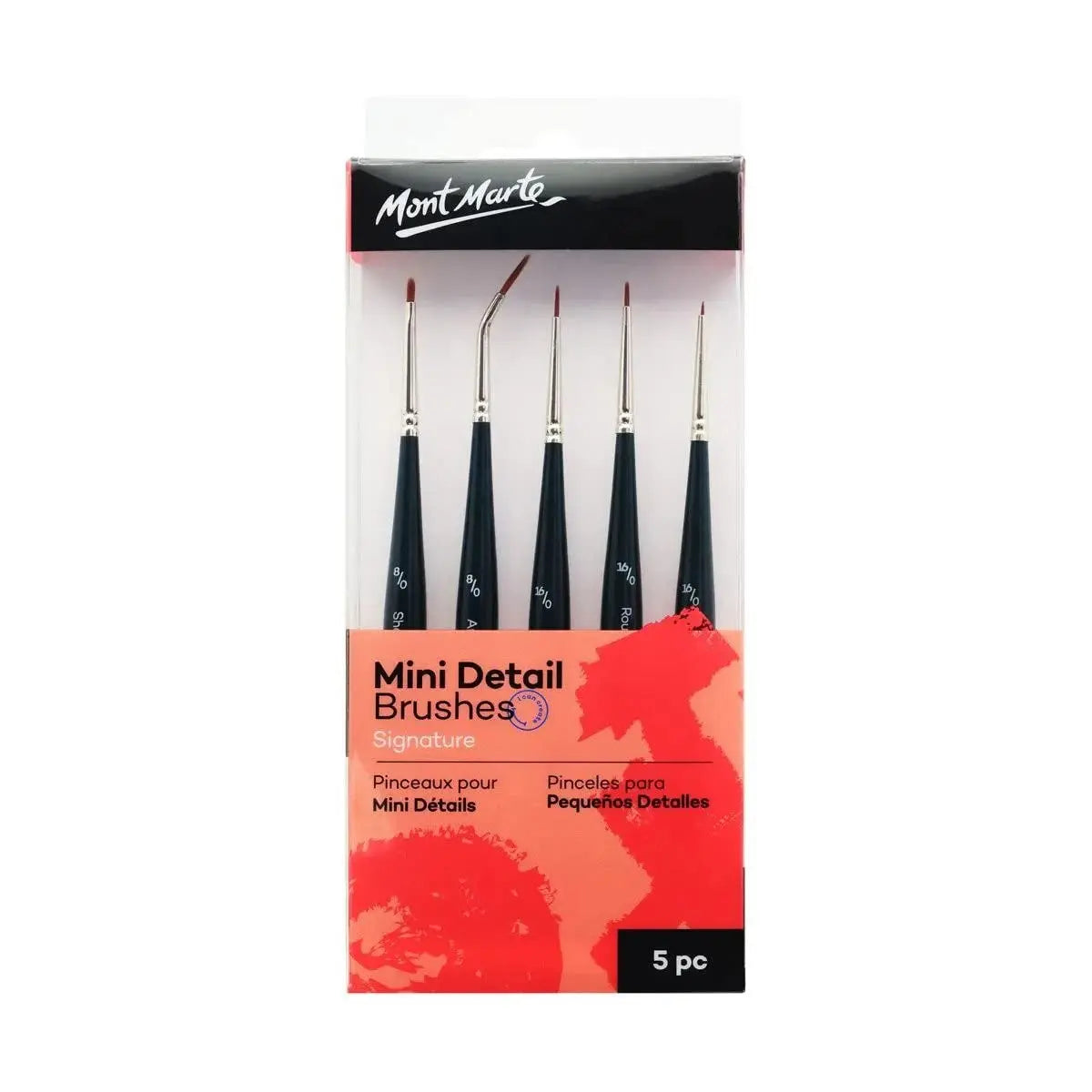 Mont Marte Mini Detail Brush Set 5pce Mont Marte