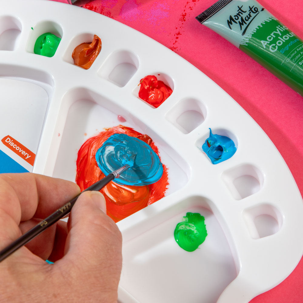Mont Marte Oval Plastic Palette Discovery 34 × 25cm