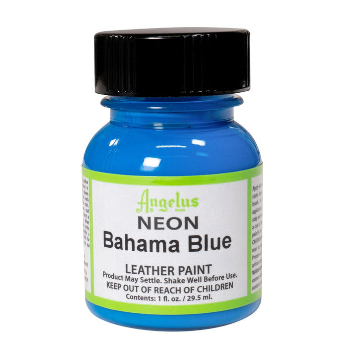 Neon Bahama Blue Leather Paint by Angelus 29.5ml