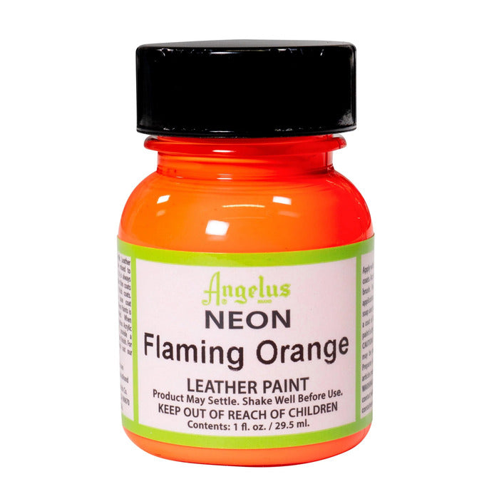 Neon Flaming Orange Leather Paint by Angelus 29.5ml