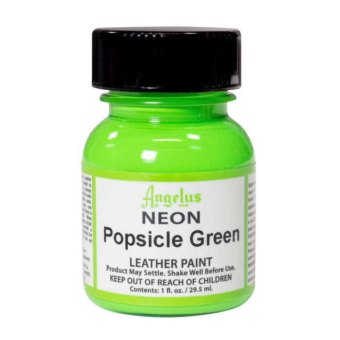 Neon Popsicle Green Leather Paint by Angelus 29.5ml