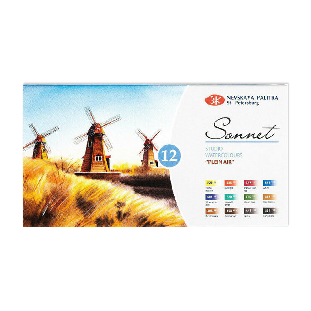 Sonnet Thematic Watercolour Paint Set 12 Botanica Plein Air