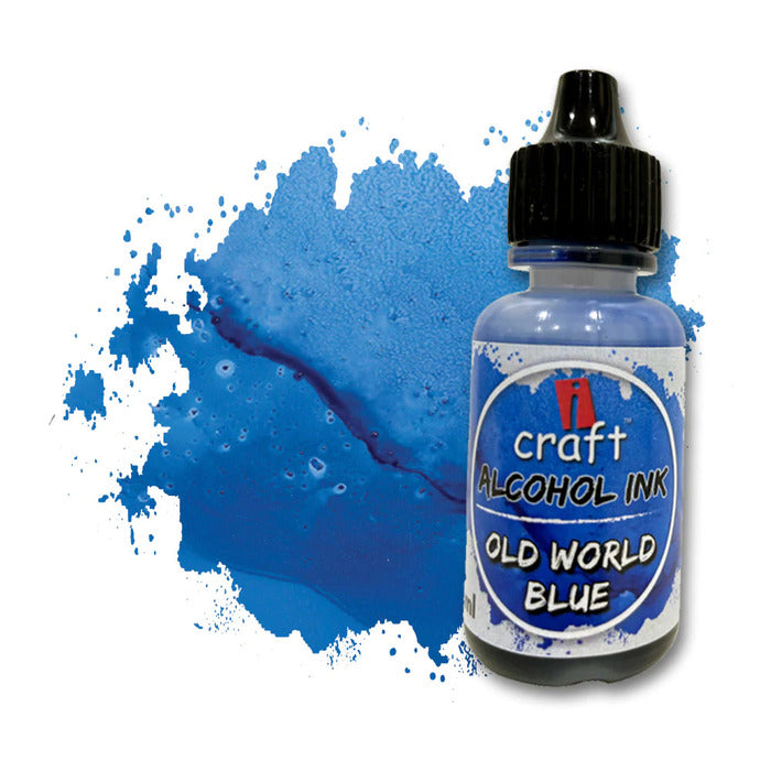 ICRAFT alcohol ink in old world blue color 15ml.