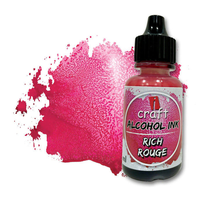 ICRAFT alcohol ink in rich rouge color 15ml.