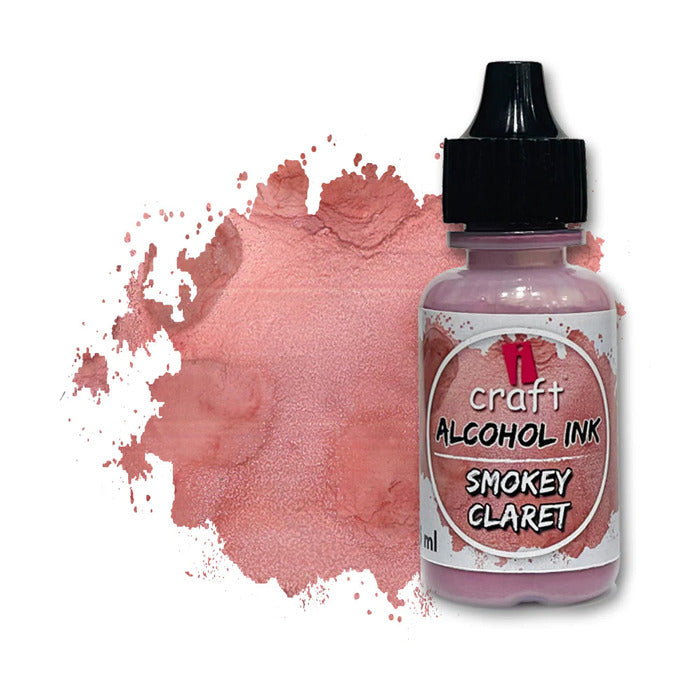 ICRAFT alcohol ink in smokey claret color 15ml.