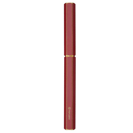 Ystudio | Fountain Pen | Red Hexogon | Classic Revolve | Brass Body | Medium Nib YSTUDIO