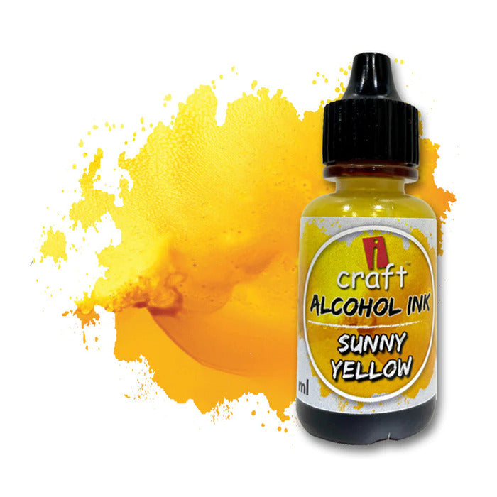 ICRAFT alcohol ink in sunny yellow color 15ml.
