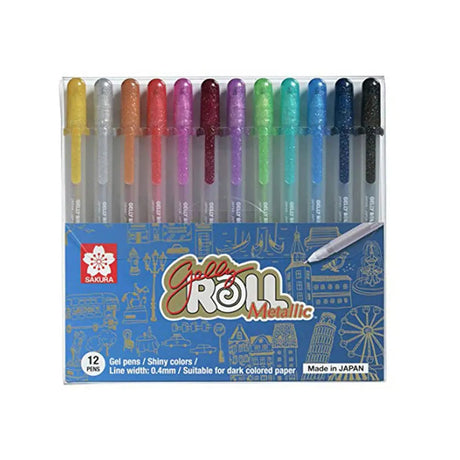 Sakura Gelly Roll Gel Pen Set - 12pcs Sakura