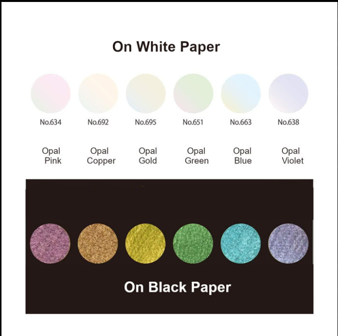 Gansai Tambi Water Based Pigment Set Of 6 (Gem,Opal,Pearl)