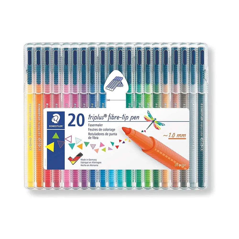 Staedtler Triplus Fibre Tip Pens Set - 20pcs 1.0mm Staedtler
