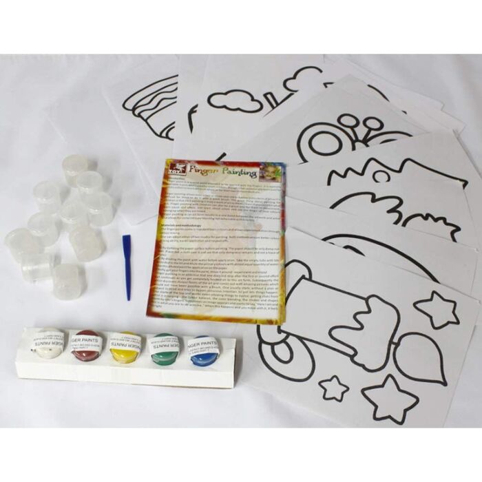 EXPRESSION OF FINGER PAINTING WITH PAINTING OBJECTS