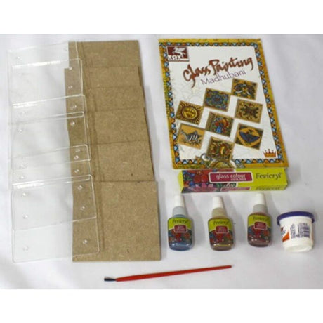 Madhubani Coasters With Glass Paints �����������