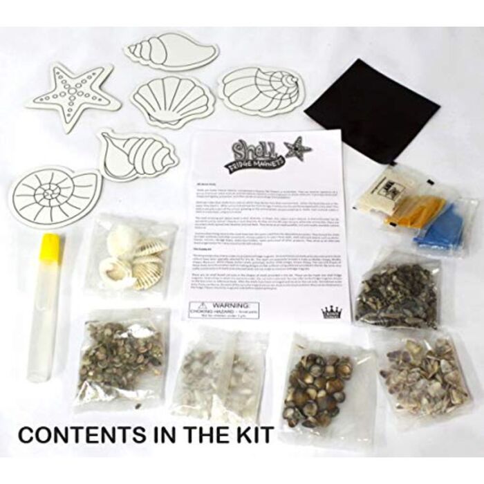 Shells Fridge Magnet: Create Beautiful Mosaic Magnets With Natural Seashells