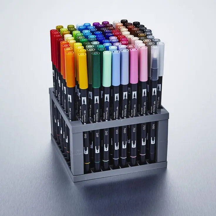 Tombow Dual Brush Pen Art Markers 96 Color Set with Desk Stand ( AB-T96C ) Tombow