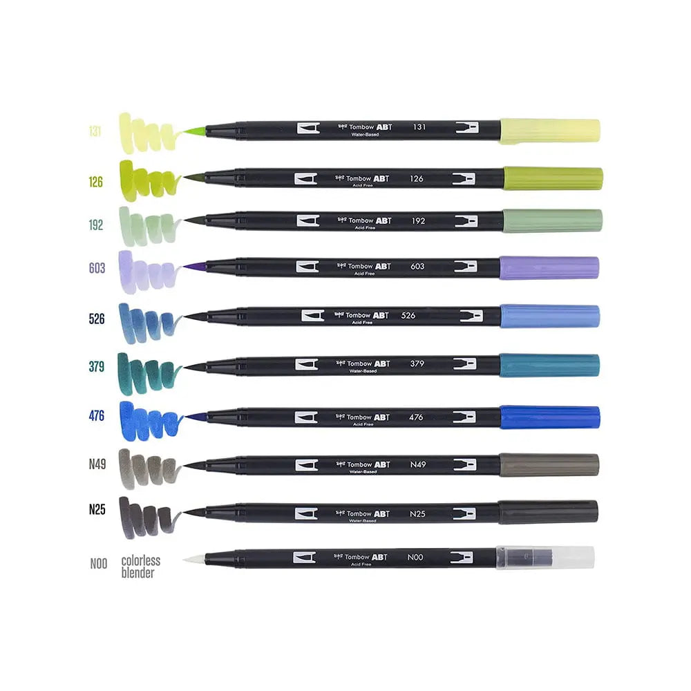Tombow Dual Brush Pens Colour  Set - Landscape Palette Tombow