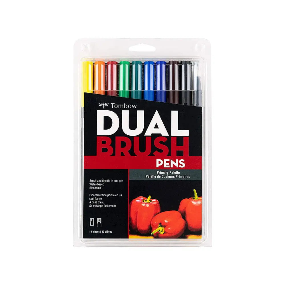 Tombow Dual Brush Pens Colour  Set - Primary Palette Tombow