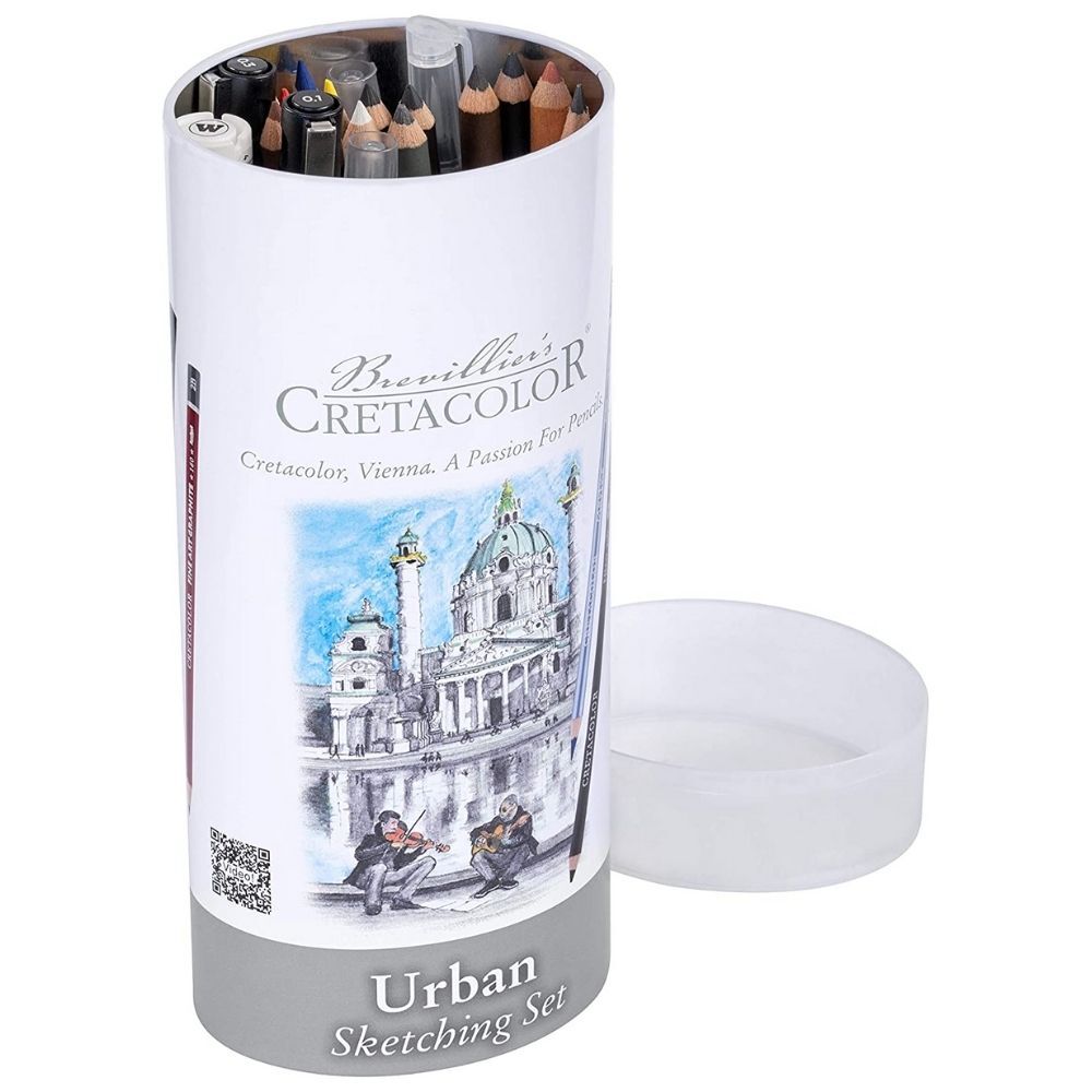 CRETACOLOR Pocket Set, Urban Sketching, Estuche De Dibujo Al óleo
