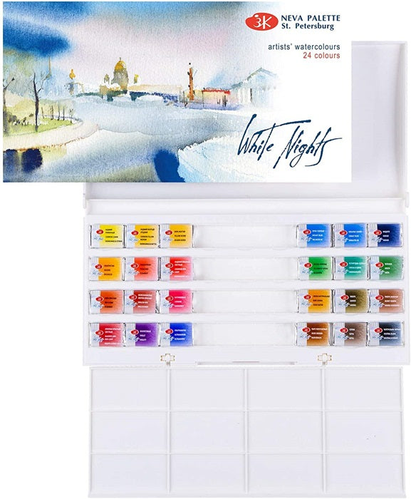 White Nights Watercolour Pan Set Of 24