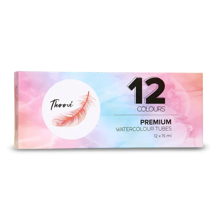 Thoovi Premium 12 watercolor tubes set 12x15ml
