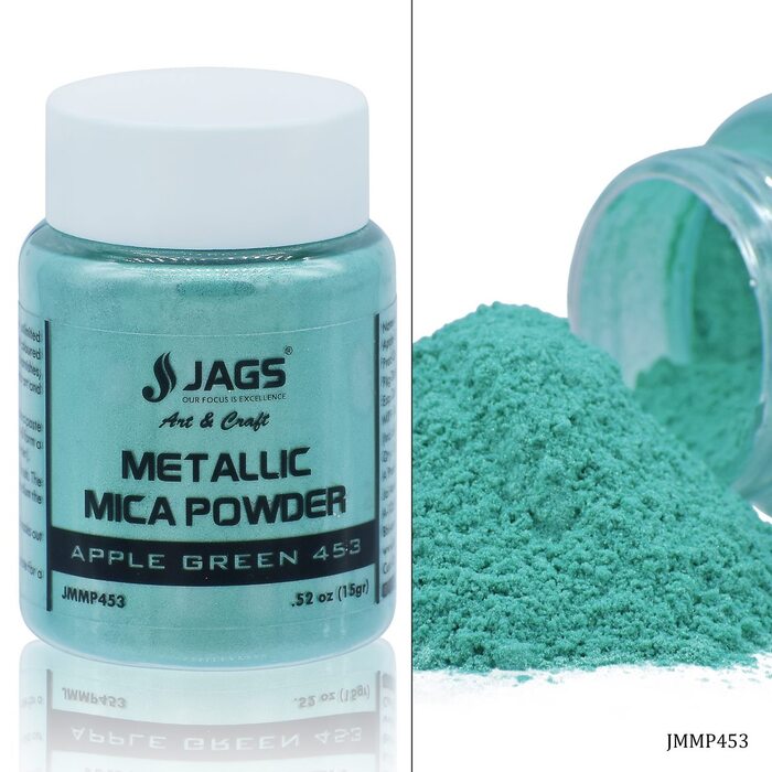METALLIC MICA POWDER APPLE GREEN 15GM
