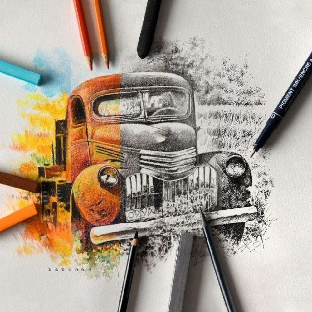 Art Essentials Drawing Paper - Fine Grain 180gsm Polypack