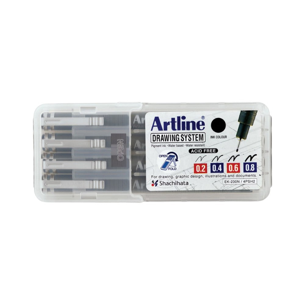 Artline Drawing System Technical Pen Black Set - Choose Your Pack