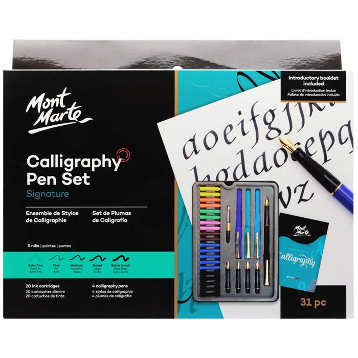Mont Marte Signature Calligraphy Pen Set Of 31 Pcs