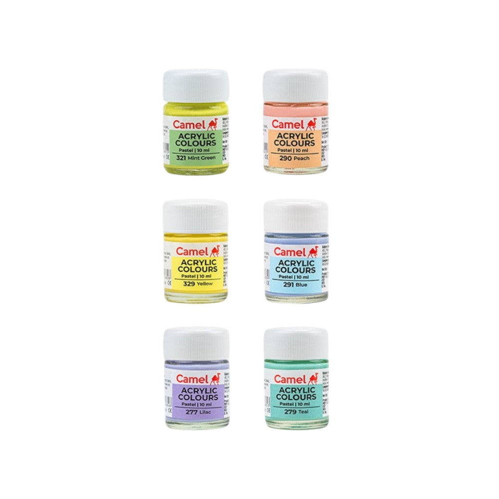 Camel Acrylic Colours Set - Ultra, Pearl, Metallic & Pastels