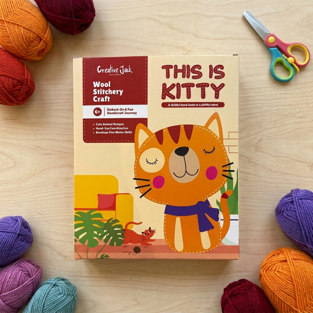 Creative Jack This is Kitty Wool Stitchery DIY Kit