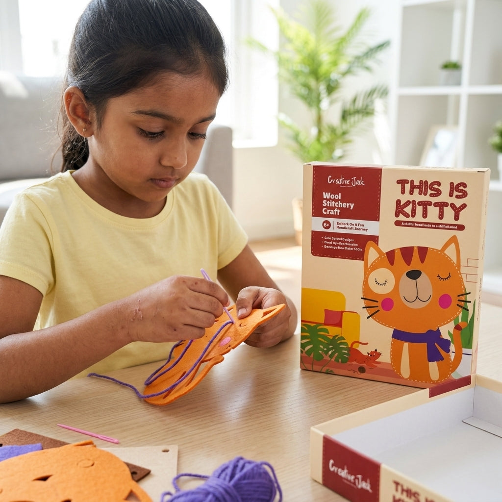 Creative Jack This is Kitty Wool Stitchery DIY Kit