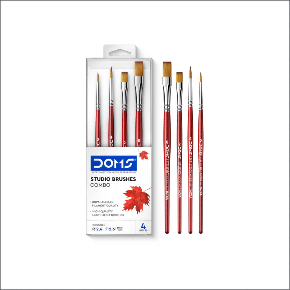 Doms Studio Artist Paint Brushes Loose & Sets of Round, Flat & Combo