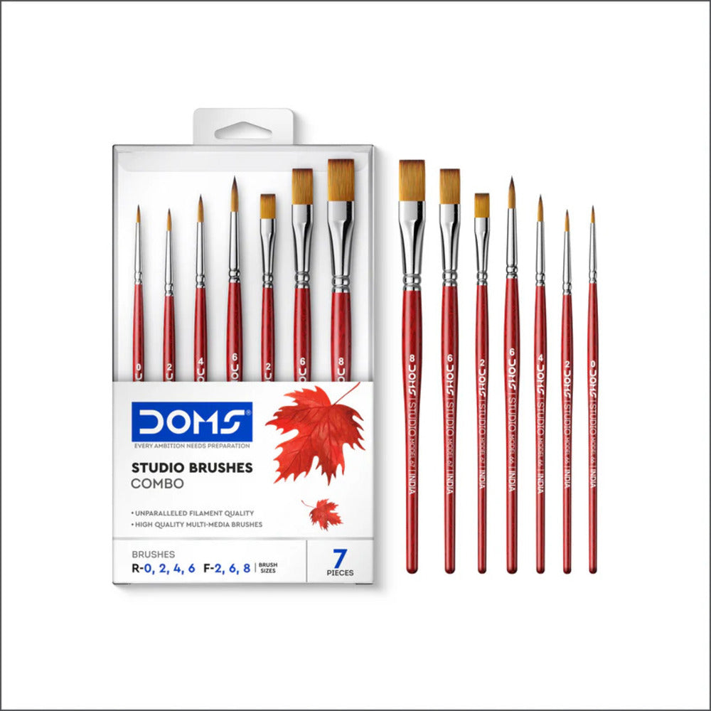 Doms Studio Artist Paint Brushes Loose & Sets of Round, Flat & Combo