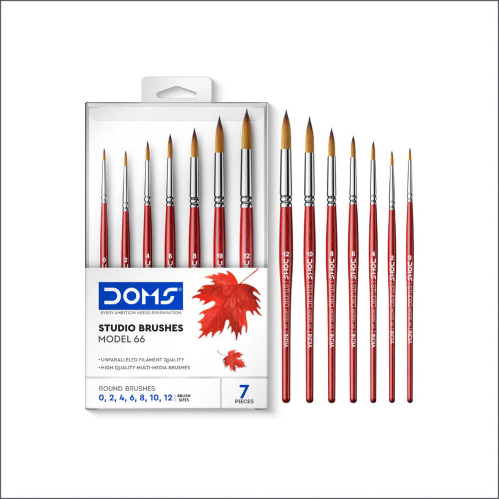 Doms Studio Artist Paint Brushes Loose & Sets of Round, Flat & Combo