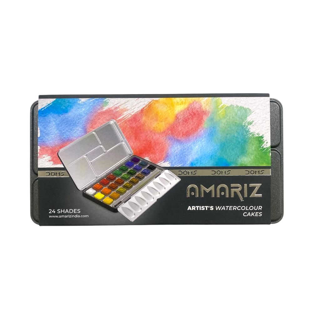 Doms Amariz Artists Watercolour Cakes - 24 Vibrant Shades