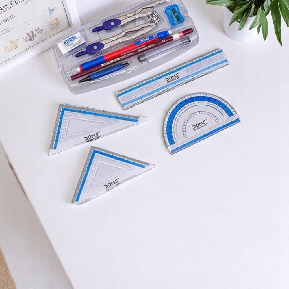Doms Geoflip Mathematical Instrument Box - Geometry Set Doms