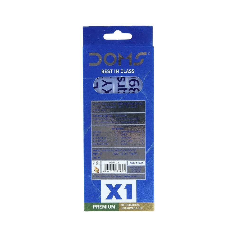 Doms X1 Premium Geometry Box - Set of 10 Drawing Instruments
