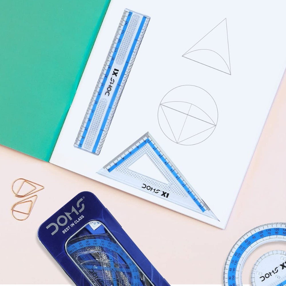 Doms X1 Premium Geometry Box - Set of 10 Drawing Instruments