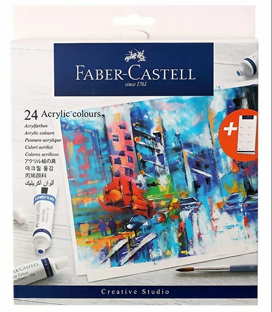Faber Castell Acrylic Colour Set Pack of 24 x 9ml
