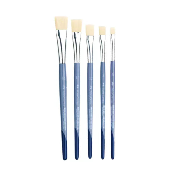 Faber-Castell Flat Paint Brush Set - Pack of 5 Canvazo